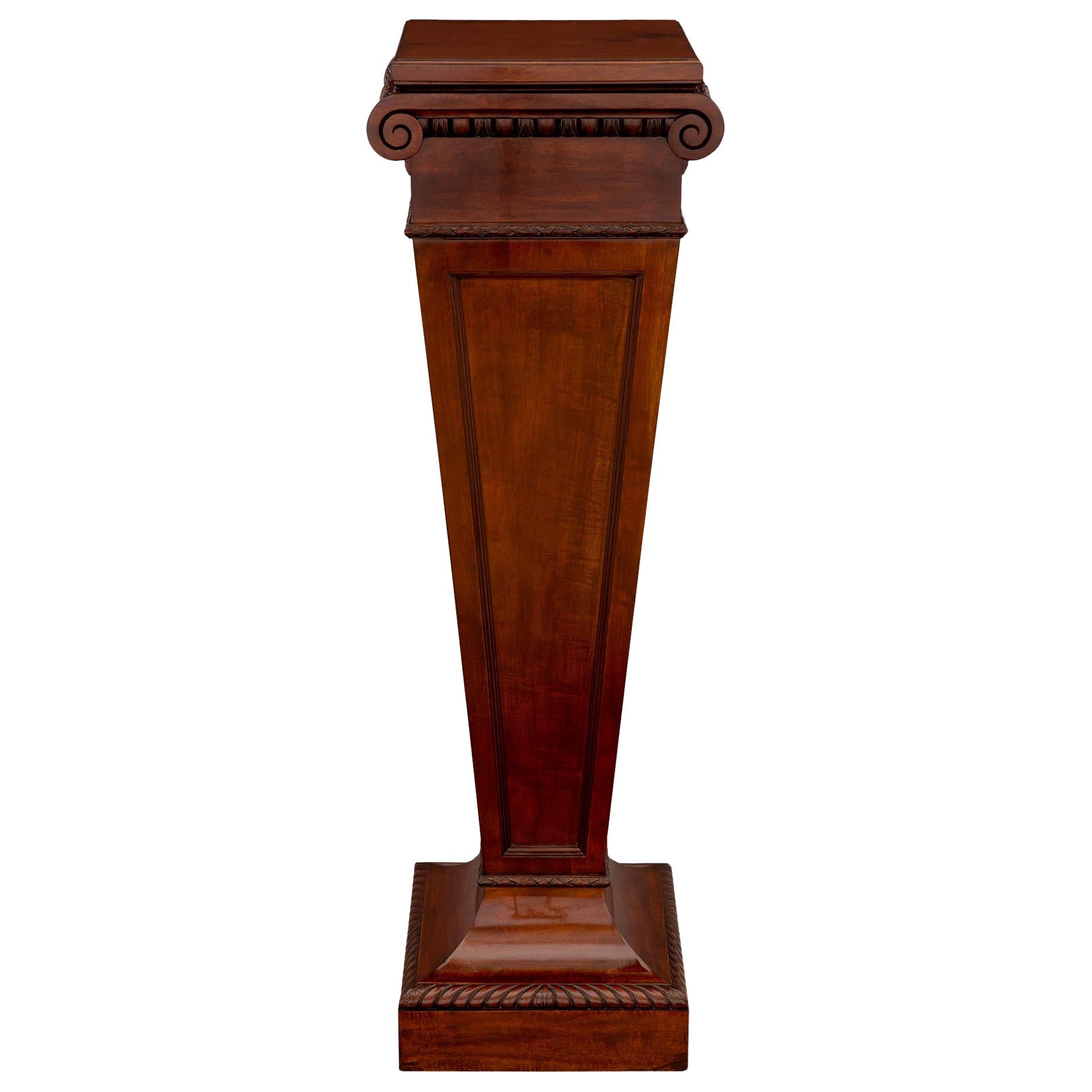 English 19th Century Regency Style Mahogany Pedestal Column