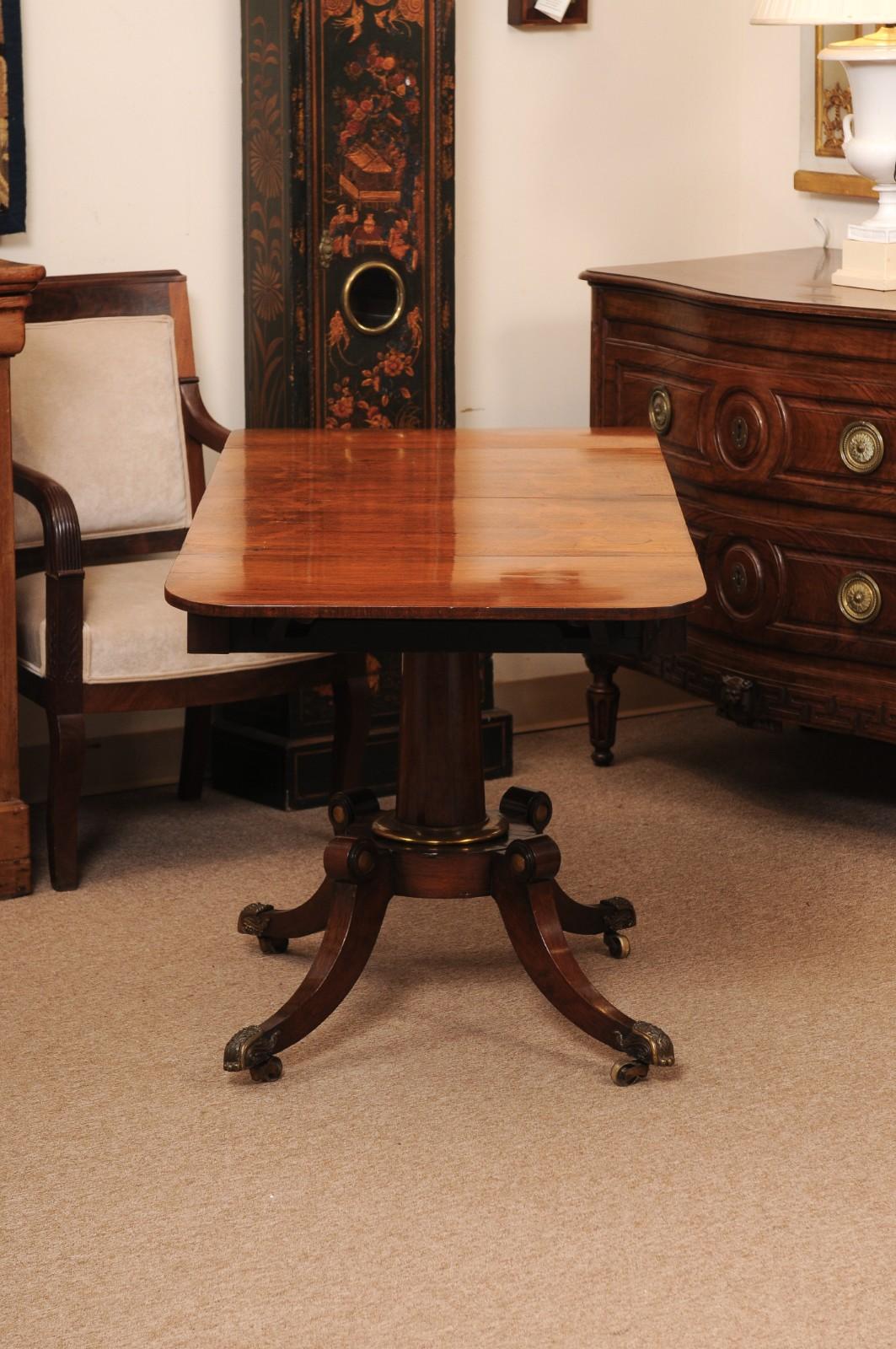 English 19th Century Rosewood Drop Leaf Sofa Table For Sale 9