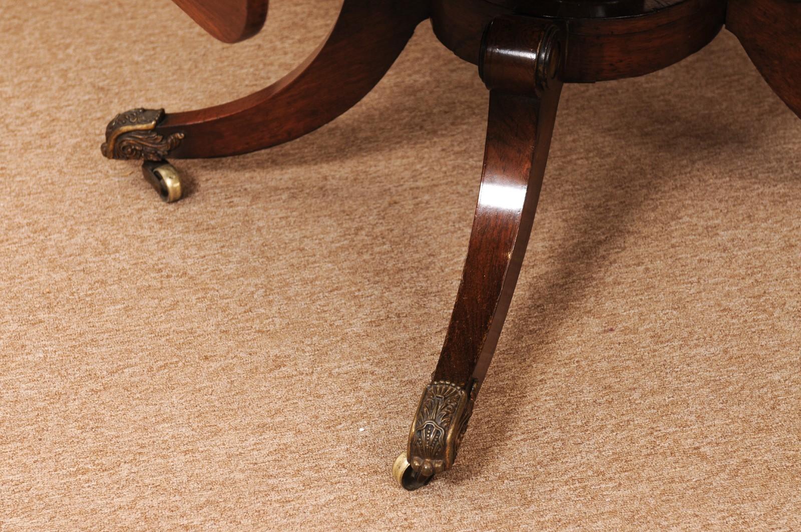 English 19th Century Rosewood Drop Leaf Sofa Table For Sale 3