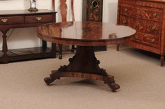 English 19th Century Rosewood Pedestal Center Table / Breakfast Table