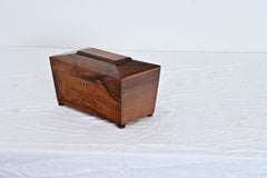English 19th Century Rosewood Tea Caddy