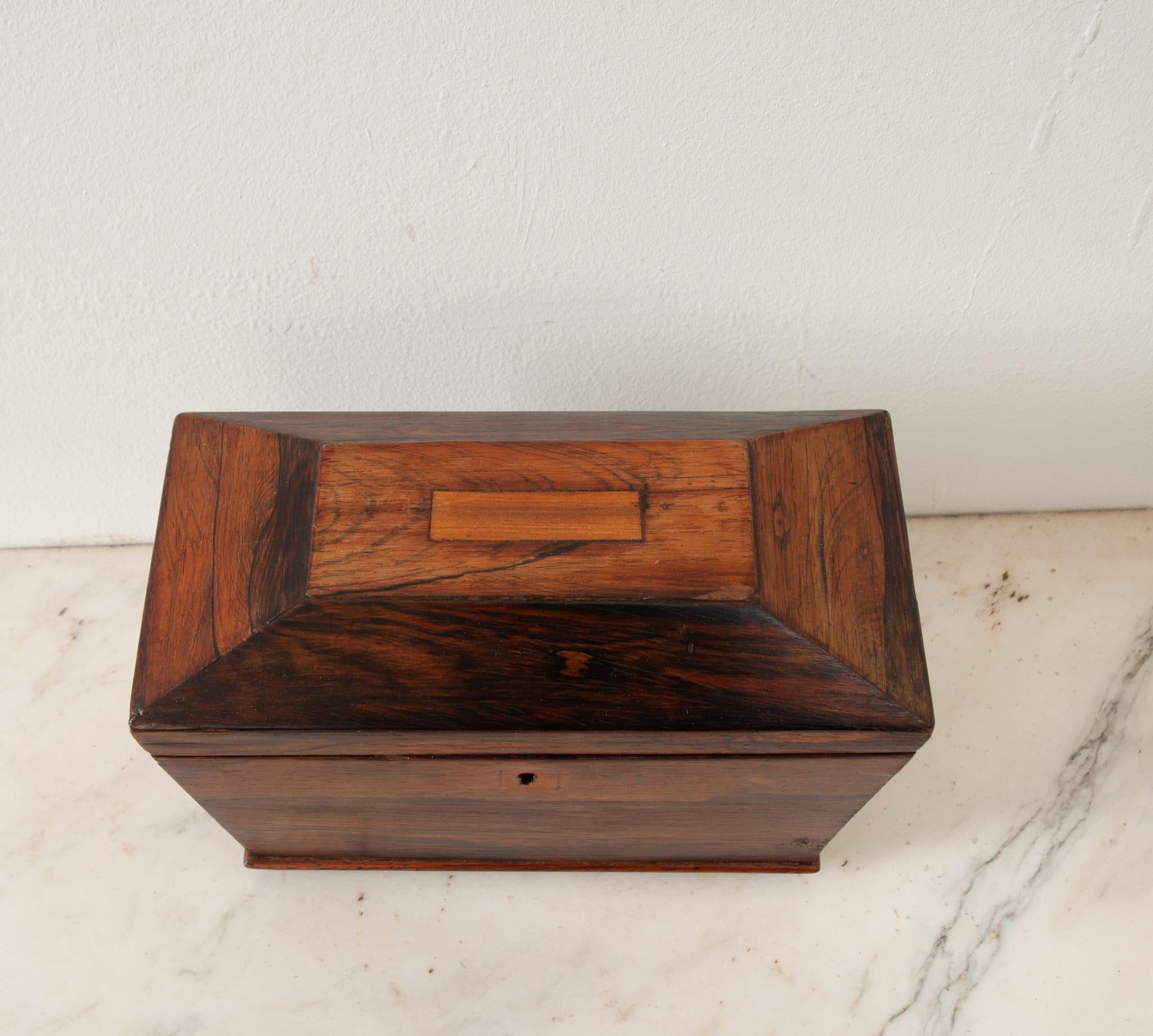 Other English 19th Century Rosewood Tea Caddy For Sale