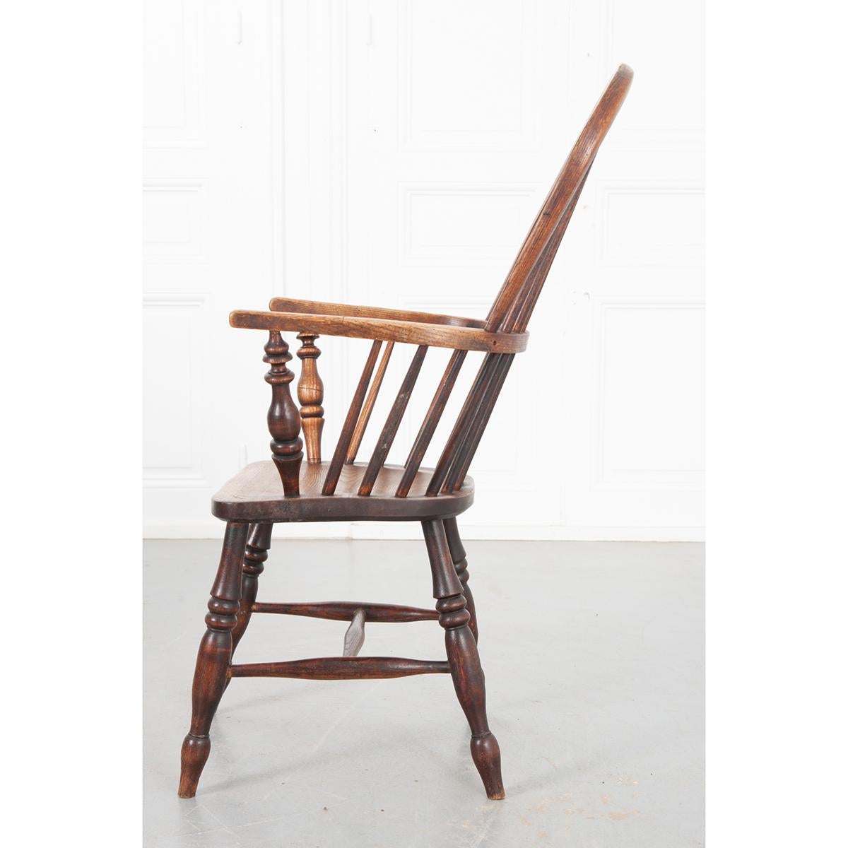 Englischer Satz von 8 Windsor-Sesseln aus Eiche, 19. Jahrhundert im Angebot 9