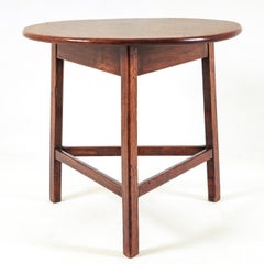 English 19th Century Single Plank Elm Cricket Table