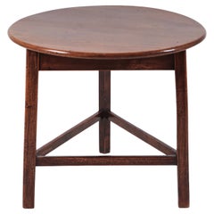 English 19th Century Single Plank Elm Cricket Table