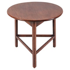 English 19th Century Single Plank Elm Cricket Table