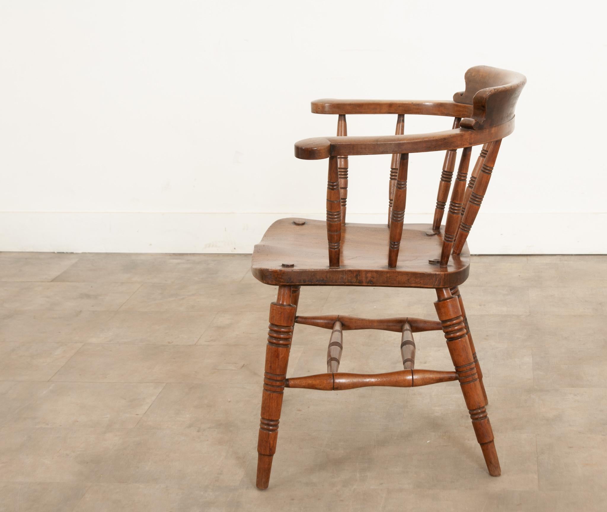 English 19th Century Smokers Bow Chair For Sale 4