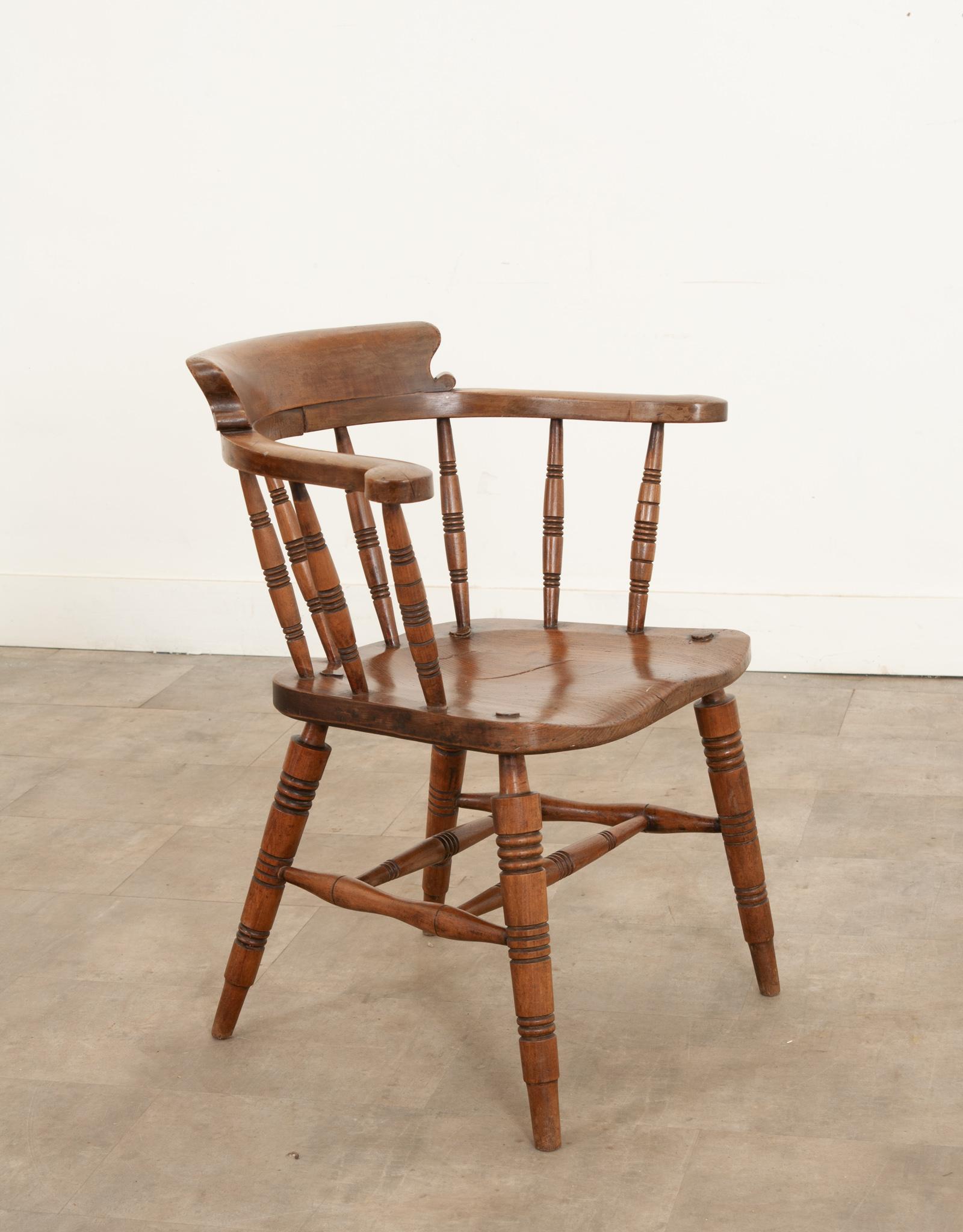 English 19th Century Smokers Bow Chair For Sale 2