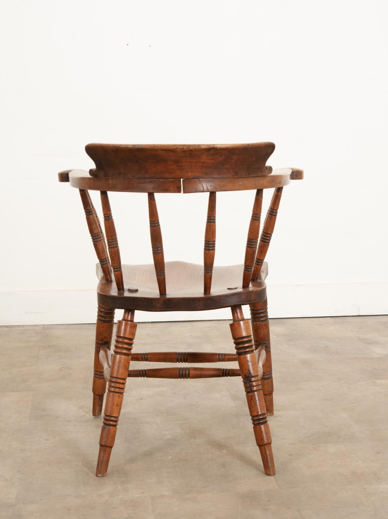 English 19th Century Smokers Bow Chair For Sale 3