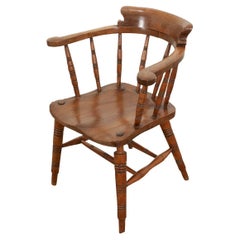 Vintage English 19th Century Smokers Bow Chair