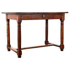 Antique English 19th Century Solid Oak Desk