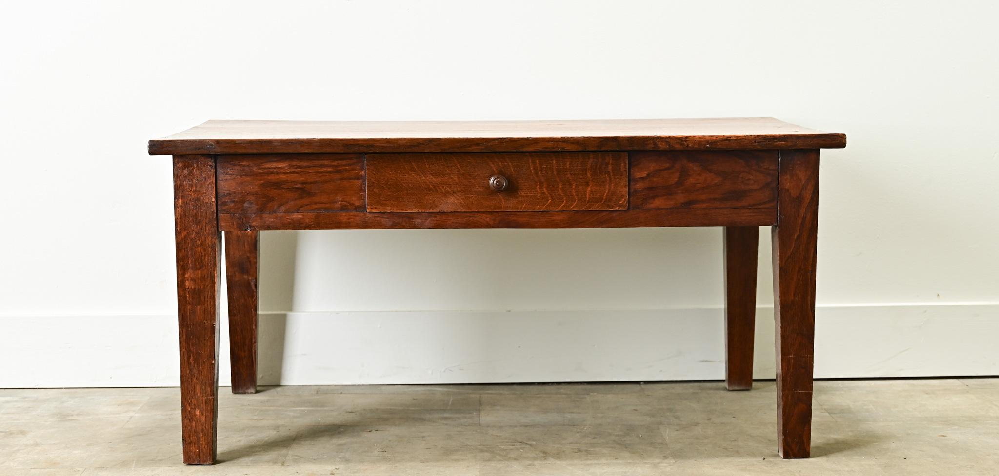 Other English 19th Century Solid Oak Low Table For Sale