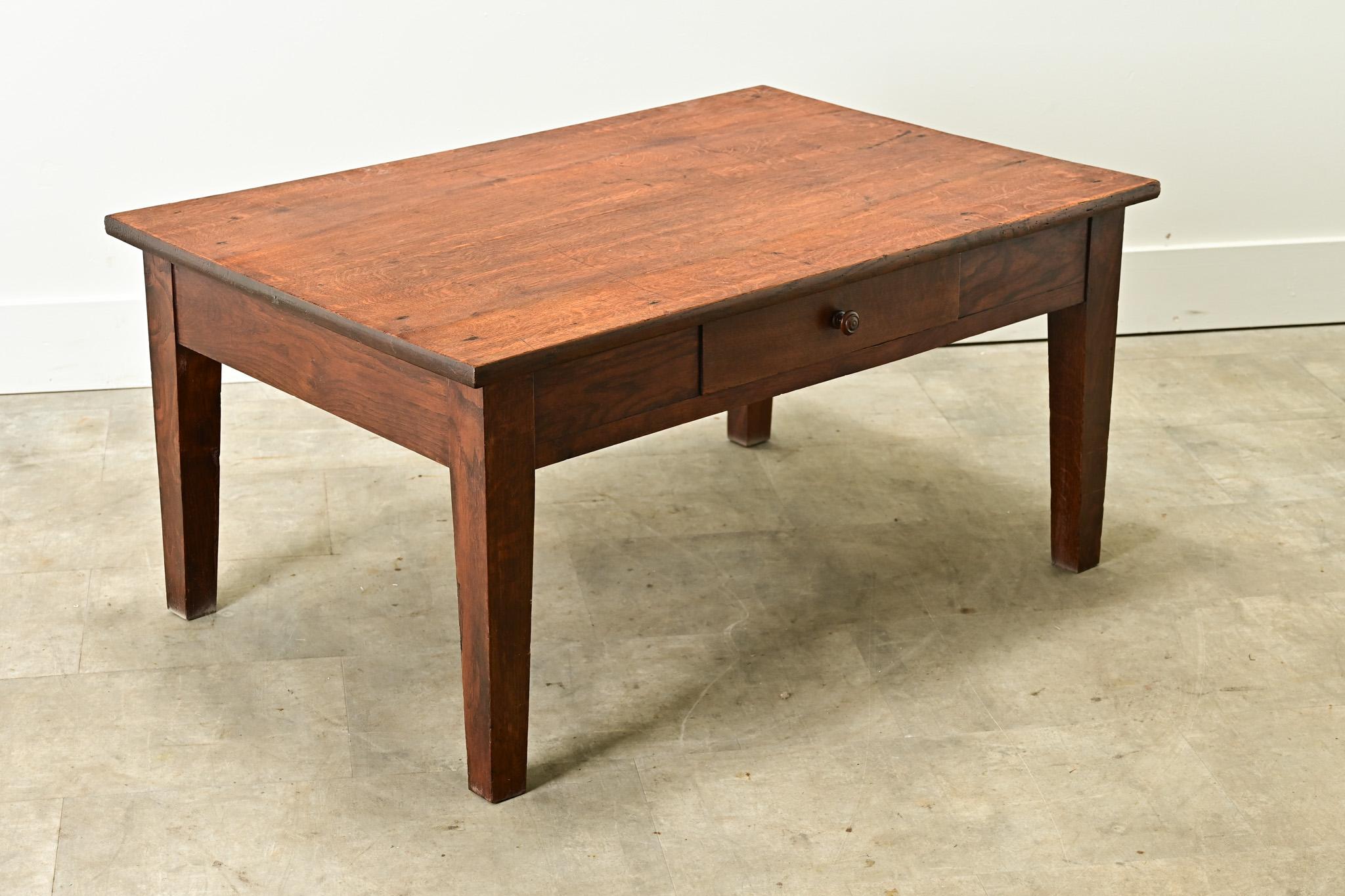 English 19th Century Solid Oak Low Table For Sale 2