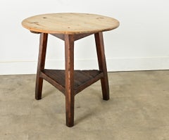 English 19th Century Solid Pine Cricket Table