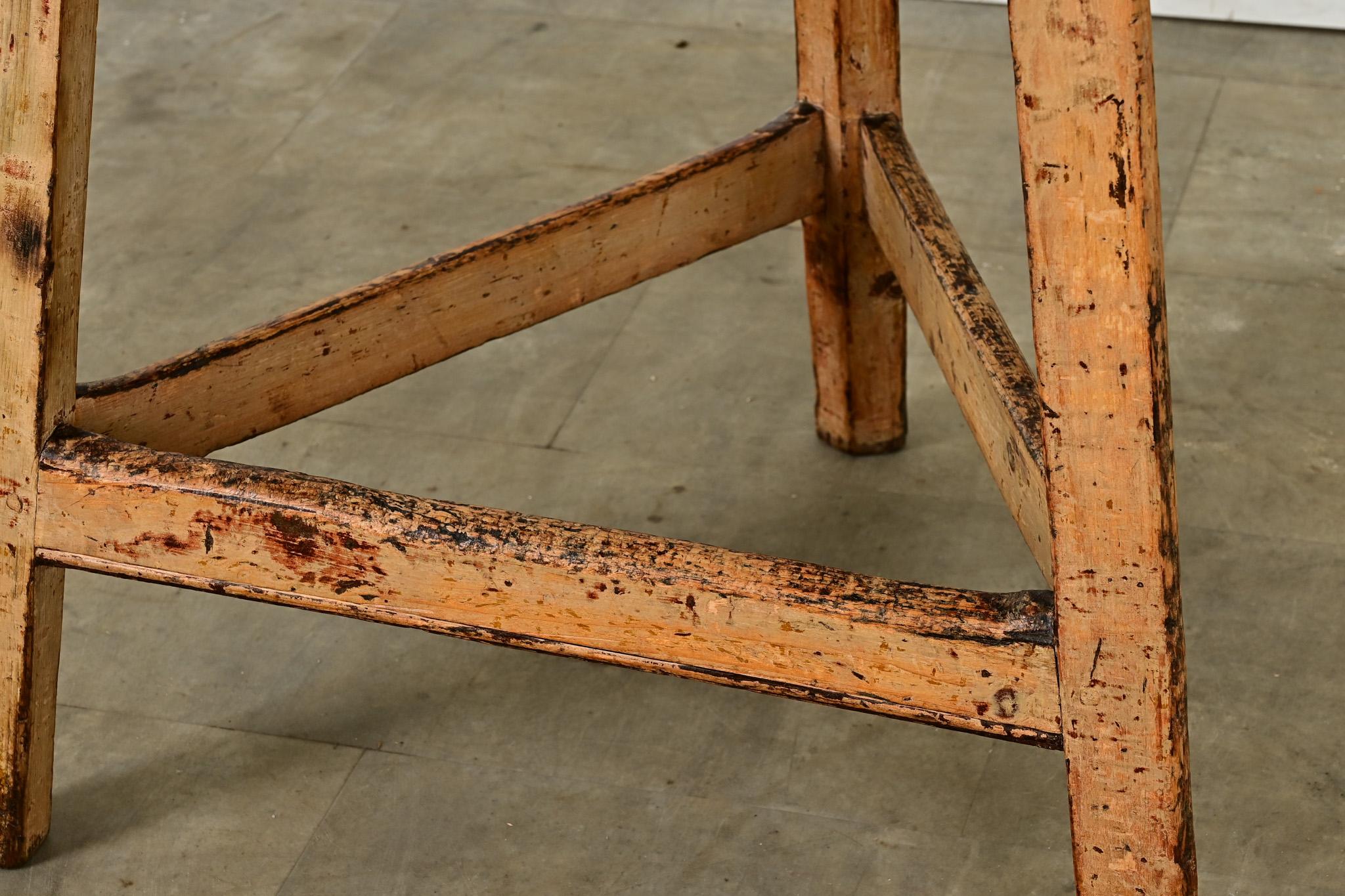 XIXe siècle Table de criquet anglaise du 19ème siècle en pin massif en vente