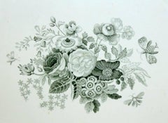 English 19th Century Spode Earthenware Transferware Large Platter/Tureen Stand