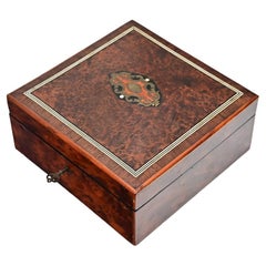 English 19th Century Square Jewelry Box