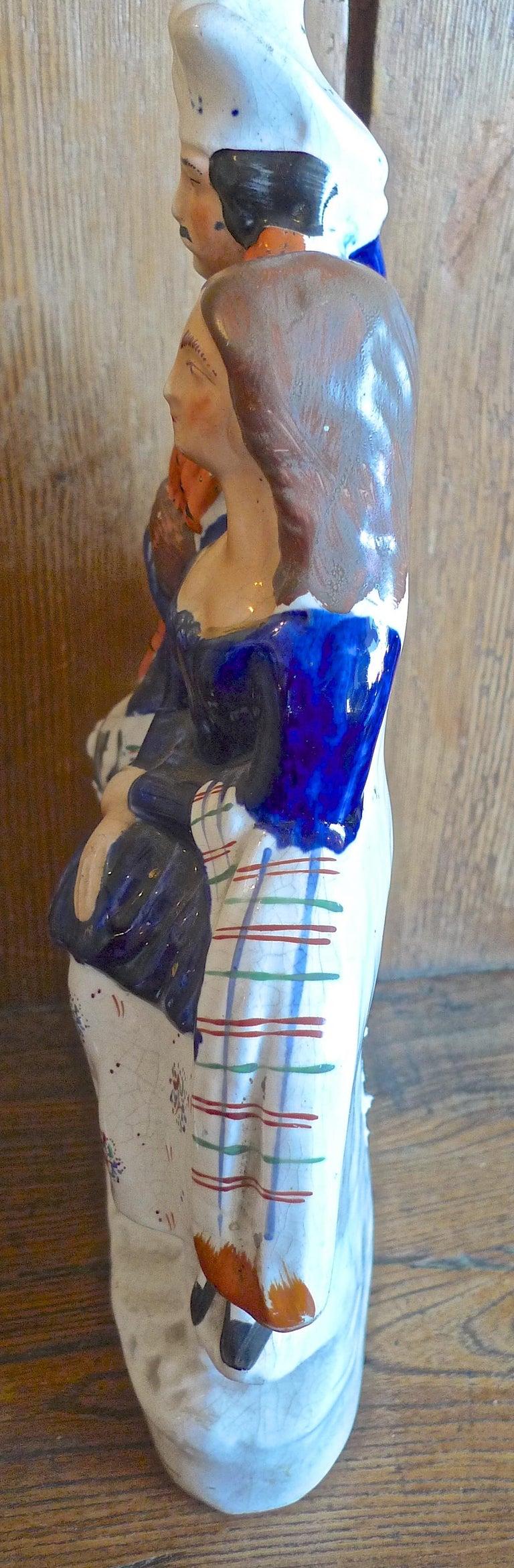 Englische Staffordshire Porzellanfigur des Bonnie Prince Charles aus dem 19. im Angebot 2