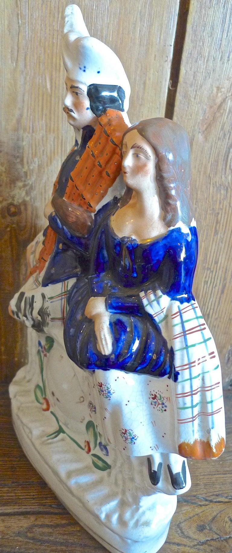 Englische Staffordshire Porzellanfigur des Bonnie Prince Charles aus dem 19. im Angebot 3
