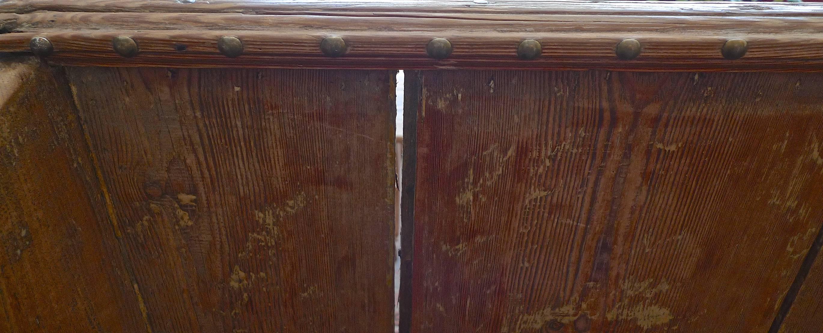 English 19th Century Stained Pine Church Pew 5