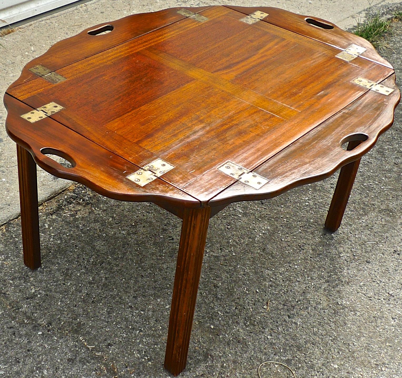 English 19th Century Stained Walnut Butler's Tray Table 7