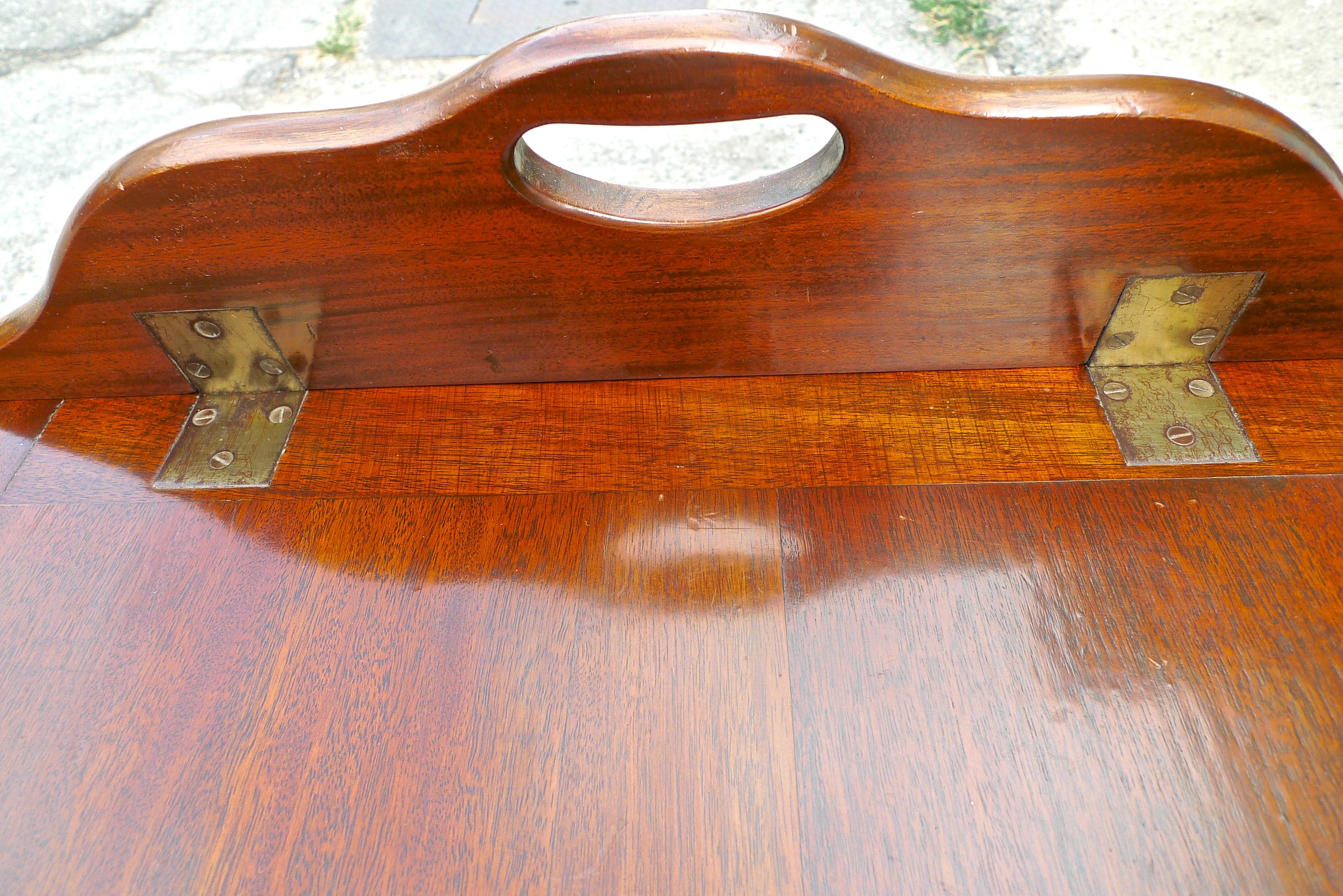 English 19th Century Stained Walnut Butler's Tray Table 10