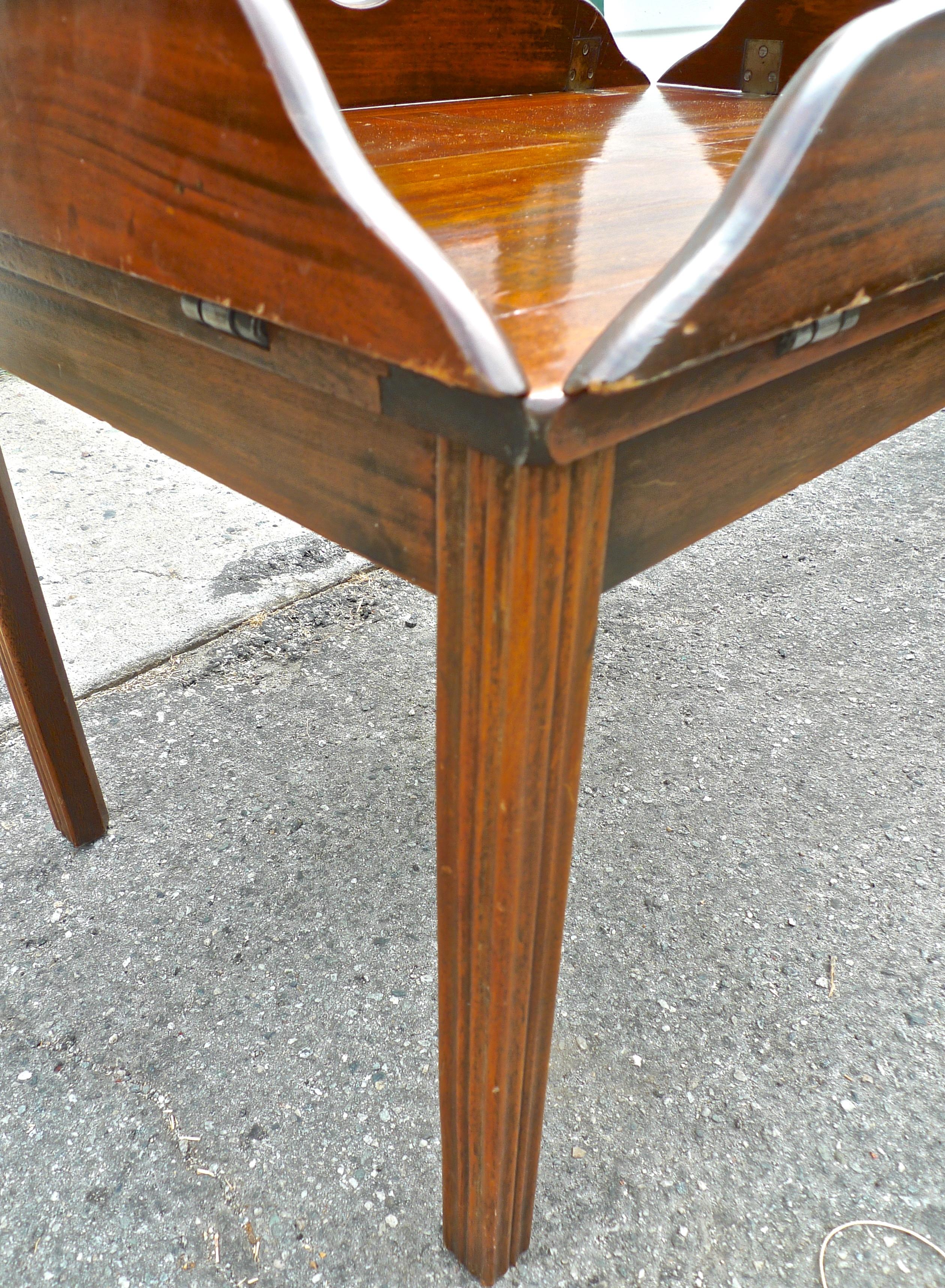English 19th Century Stained Walnut Butler's Tray Table 3