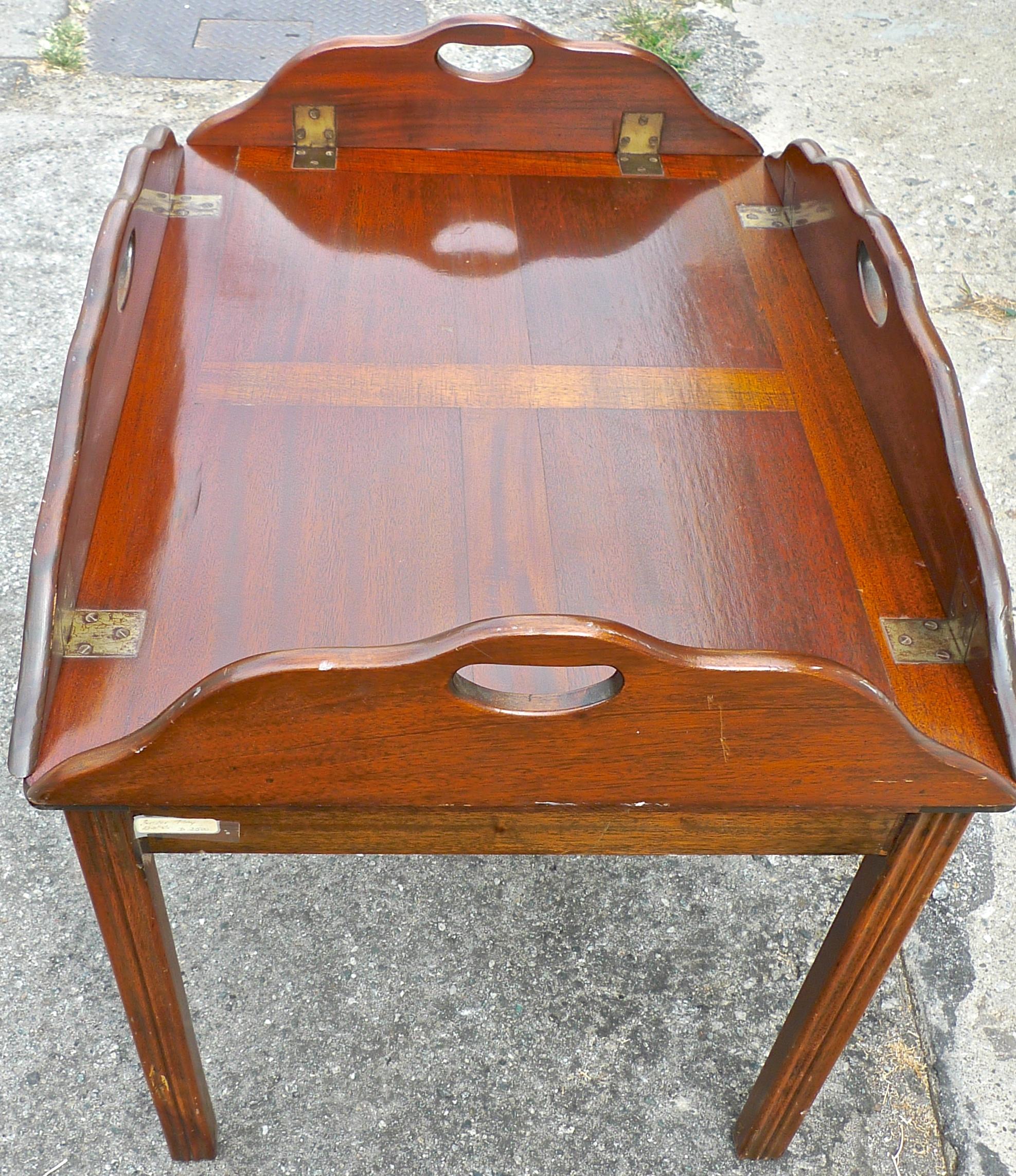 English 19th Century Stained Walnut Butler's Tray Table 5