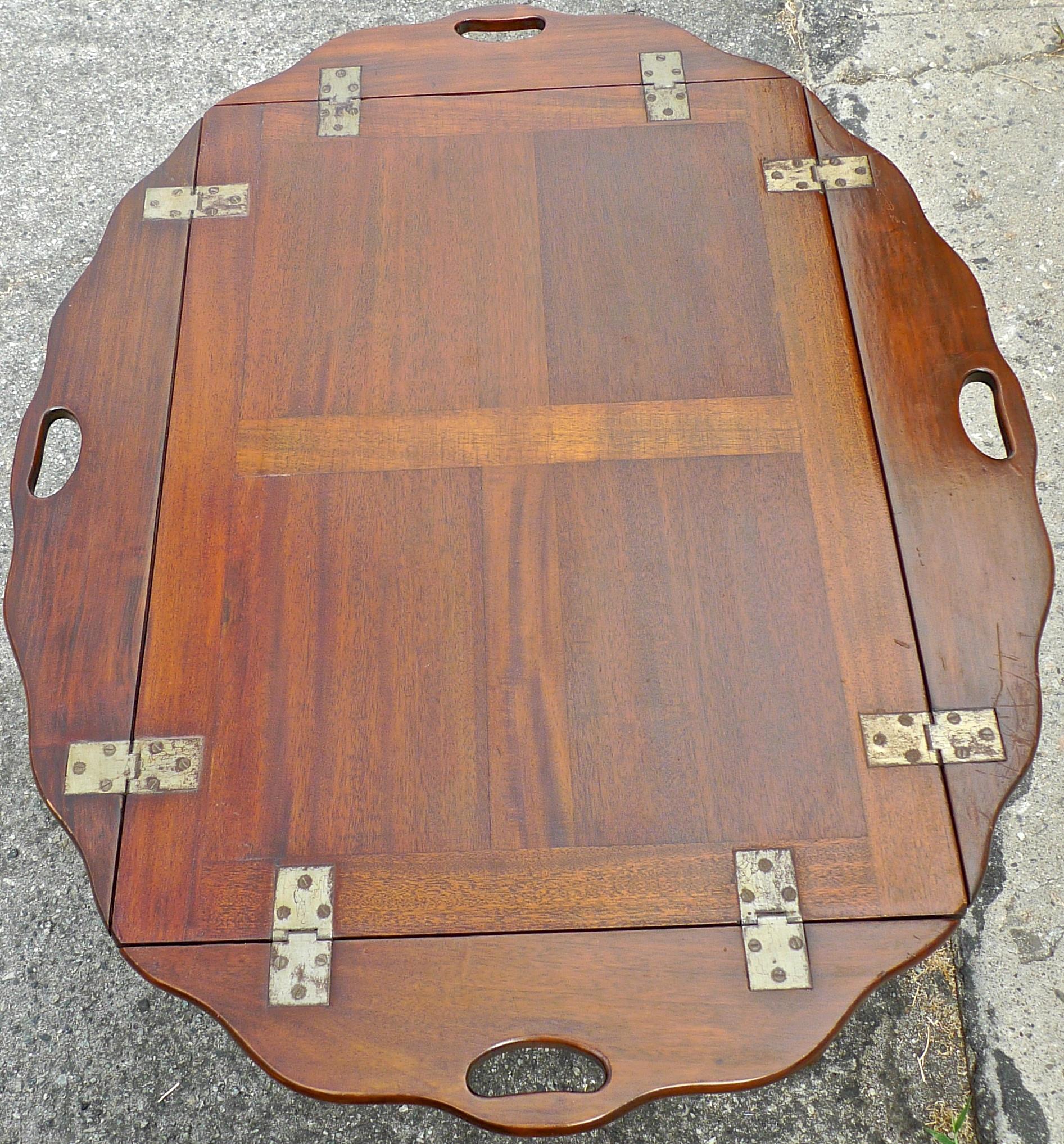 English 19th Century Stained Walnut Butler's Tray Table 6