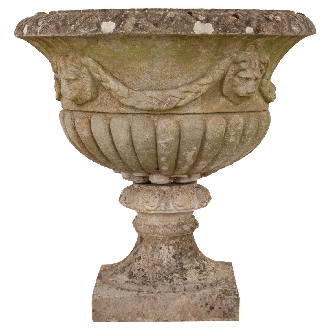 English 19th Century Stone Urn For Sale