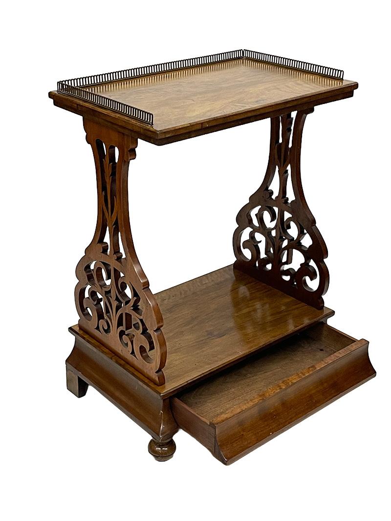 Wood English 19th Century tea table, ca 1880 For Sale