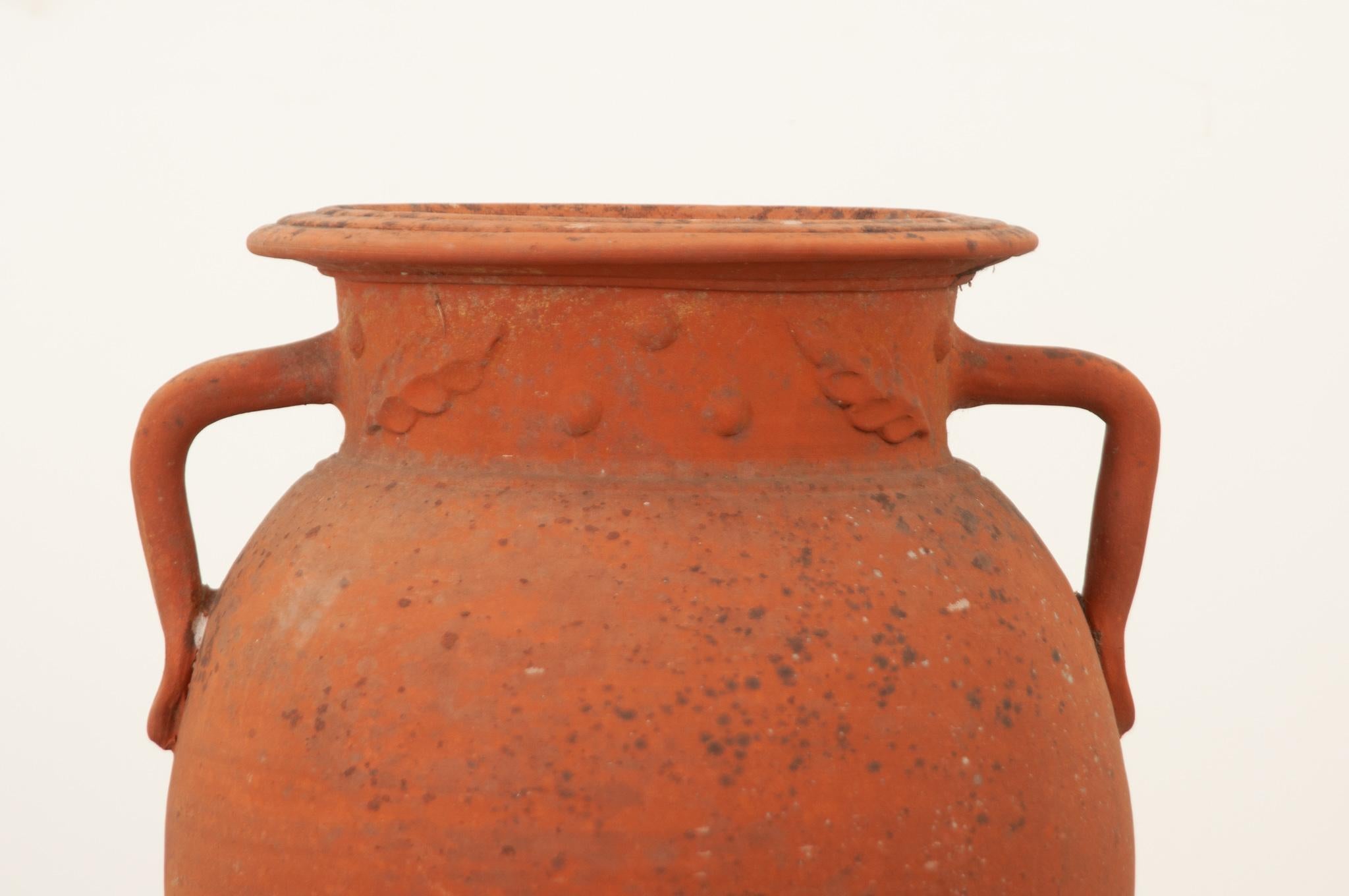 Rustic English 19th Century Terracotta Urn For Sale