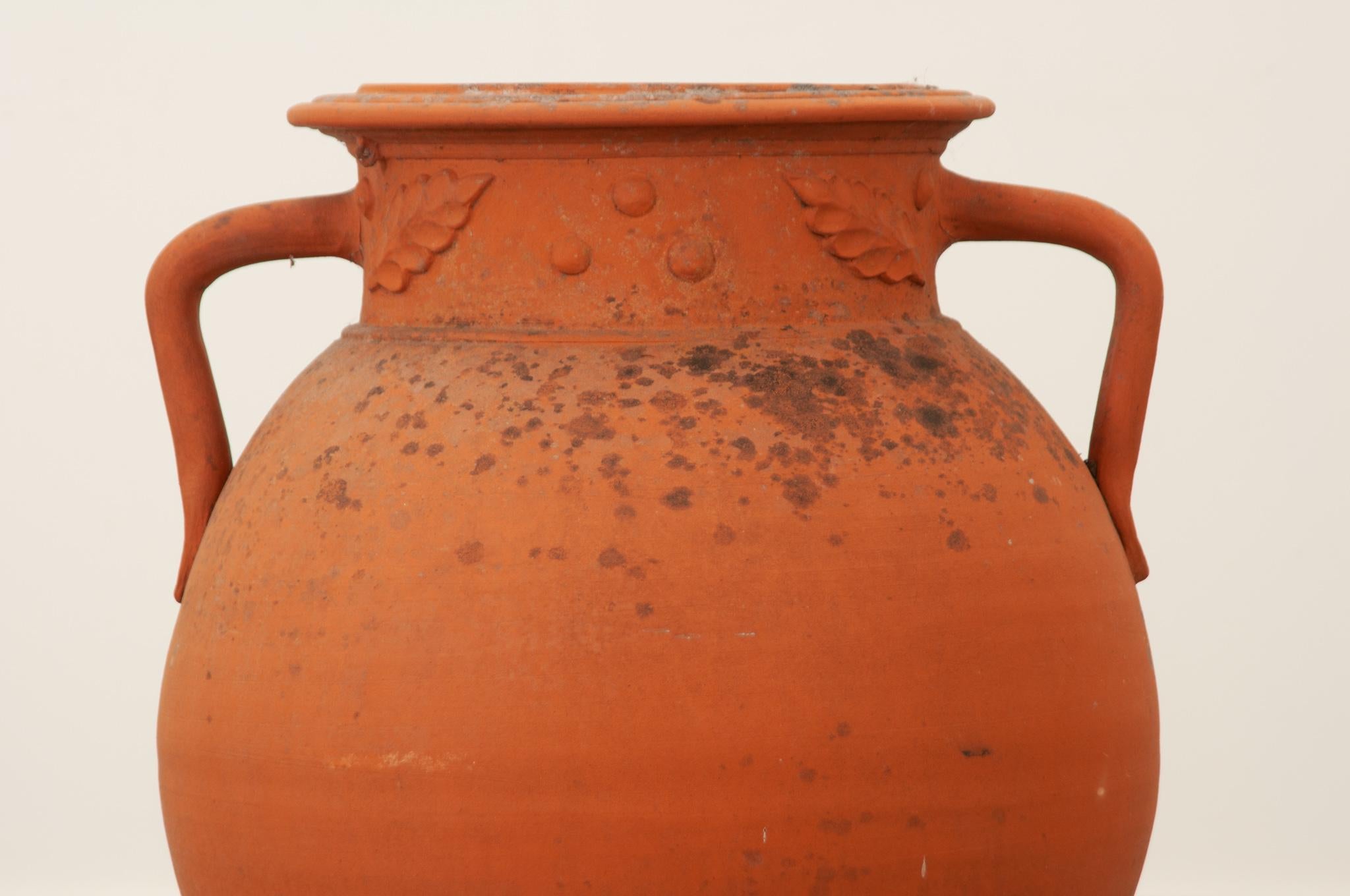 Rustic English 19th Century Terracotta Urn For Sale