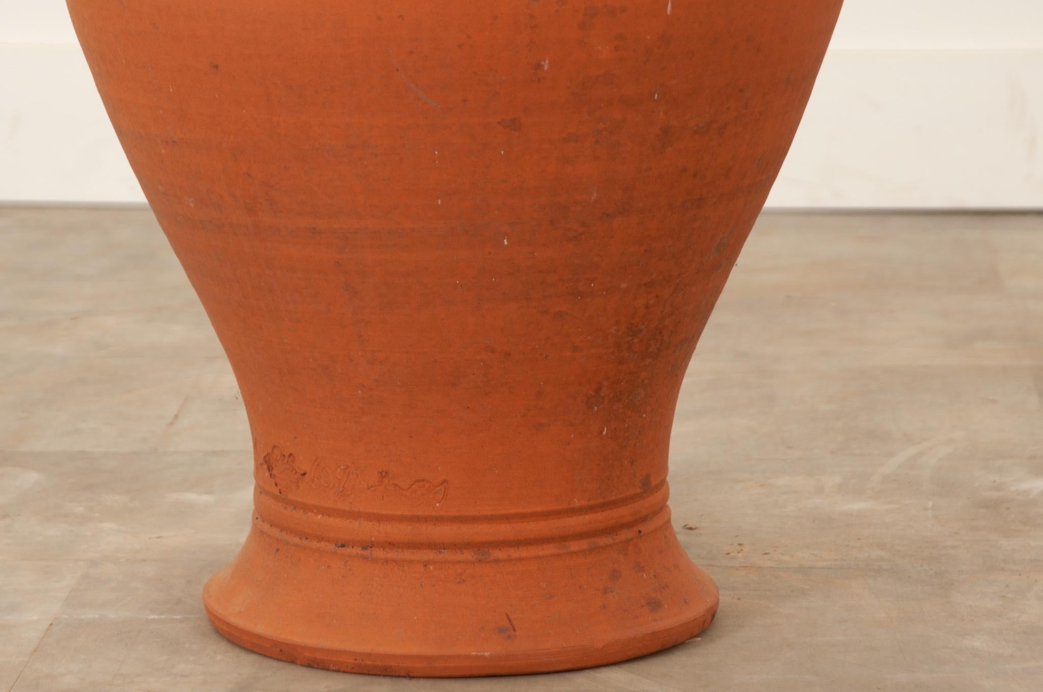 Cast English 19th Century Terracotta Urn For Sale