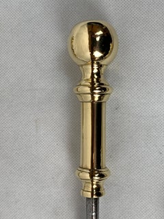 Three Piece Firetool Set, Brass & Steel, English 19th Century