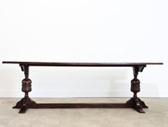 English 19th Century Tudor Revival Refectory Dining Table