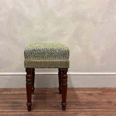 English 19th Century Upholstered FootStool