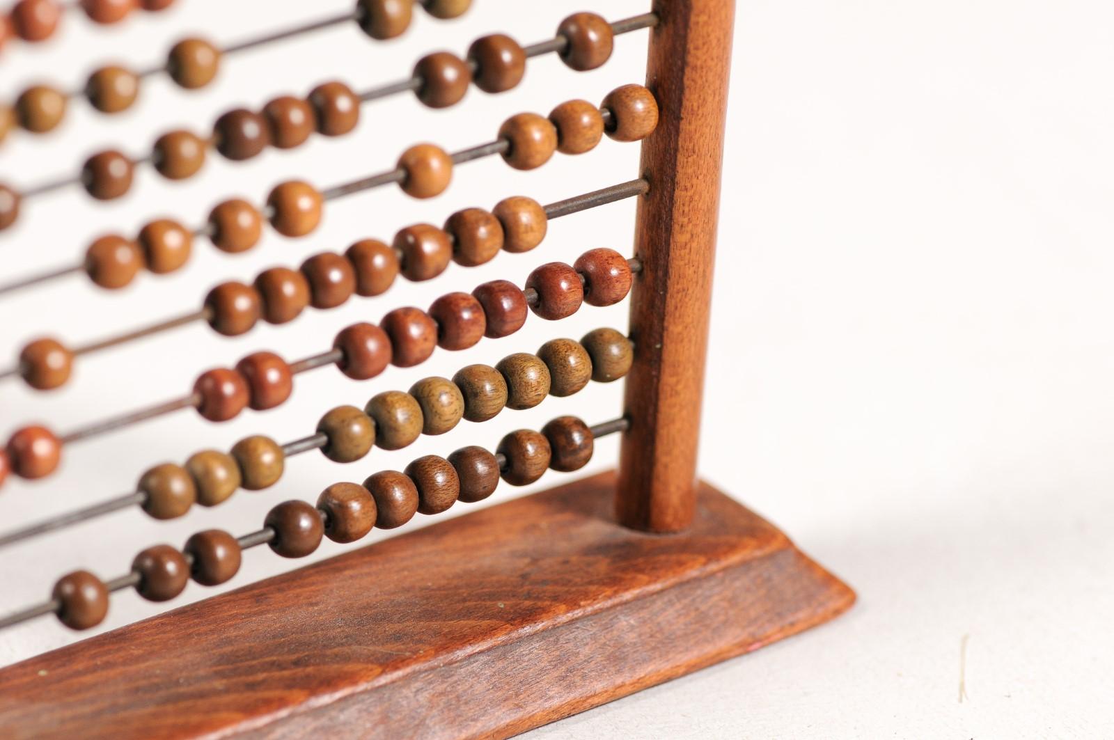 English 19th Century Victorian Abacus with Horizontal Rods and Wooden Frame 7
