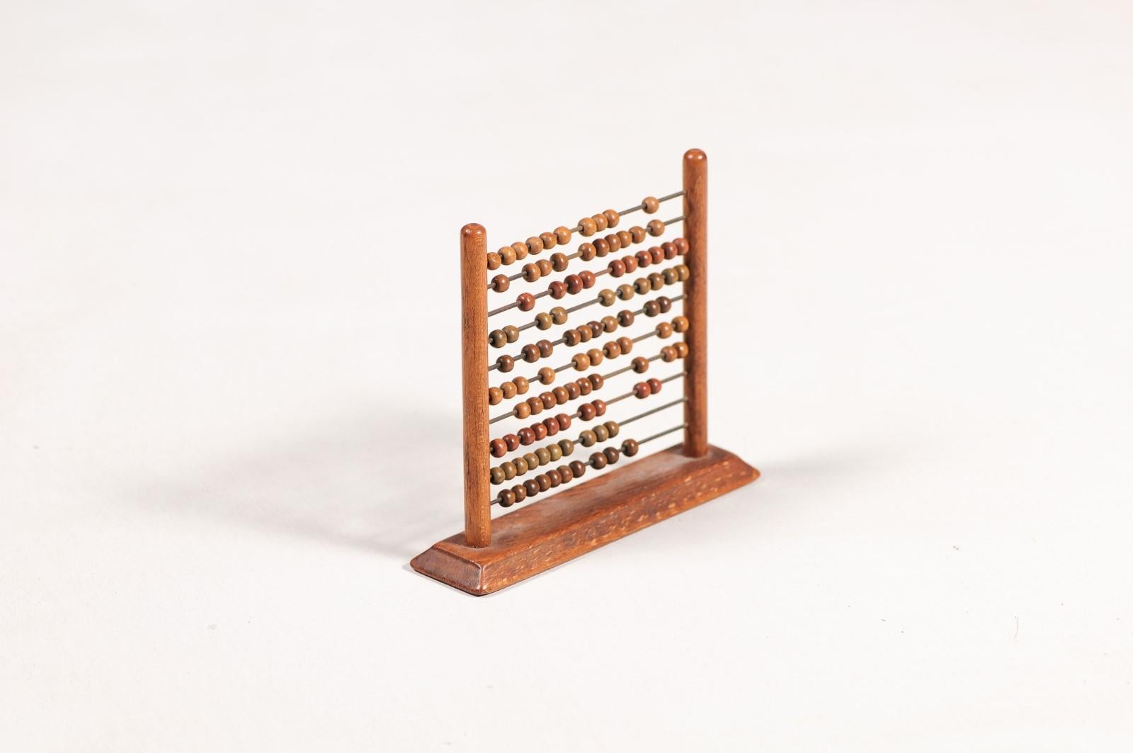 English 19th Century Victorian Abacus with Horizontal Rods and Wooden Frame 2