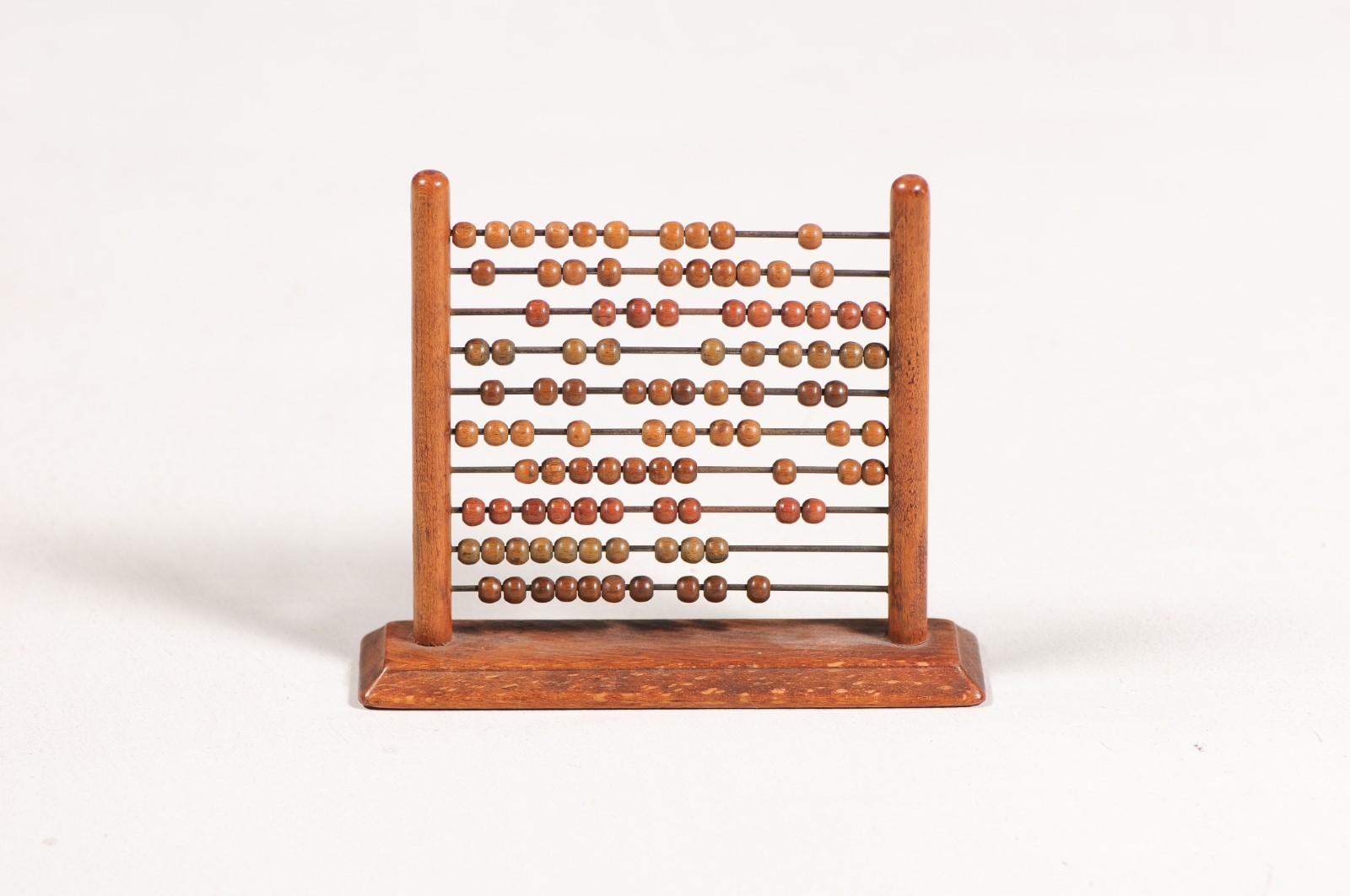 English 19th Century Victorian Abacus with Horizontal Rods and Wooden Frame 3
