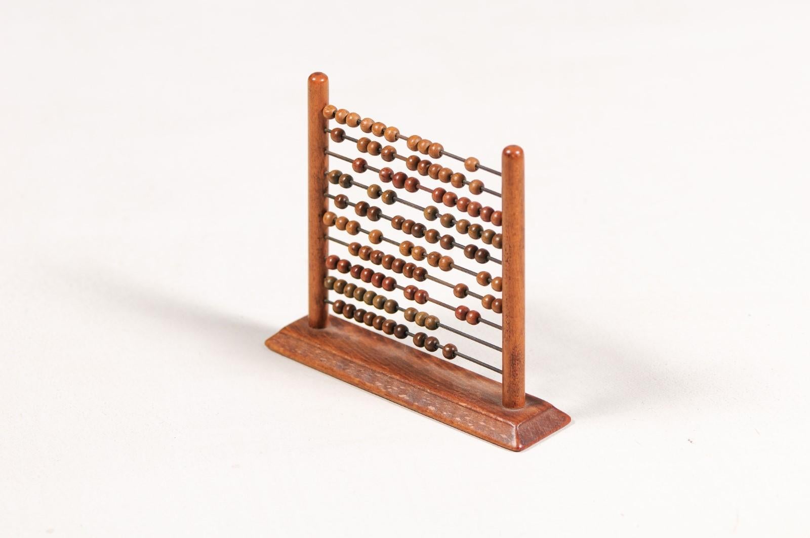 English 19th Century Victorian Abacus with Horizontal Rods and Wooden Frame 4