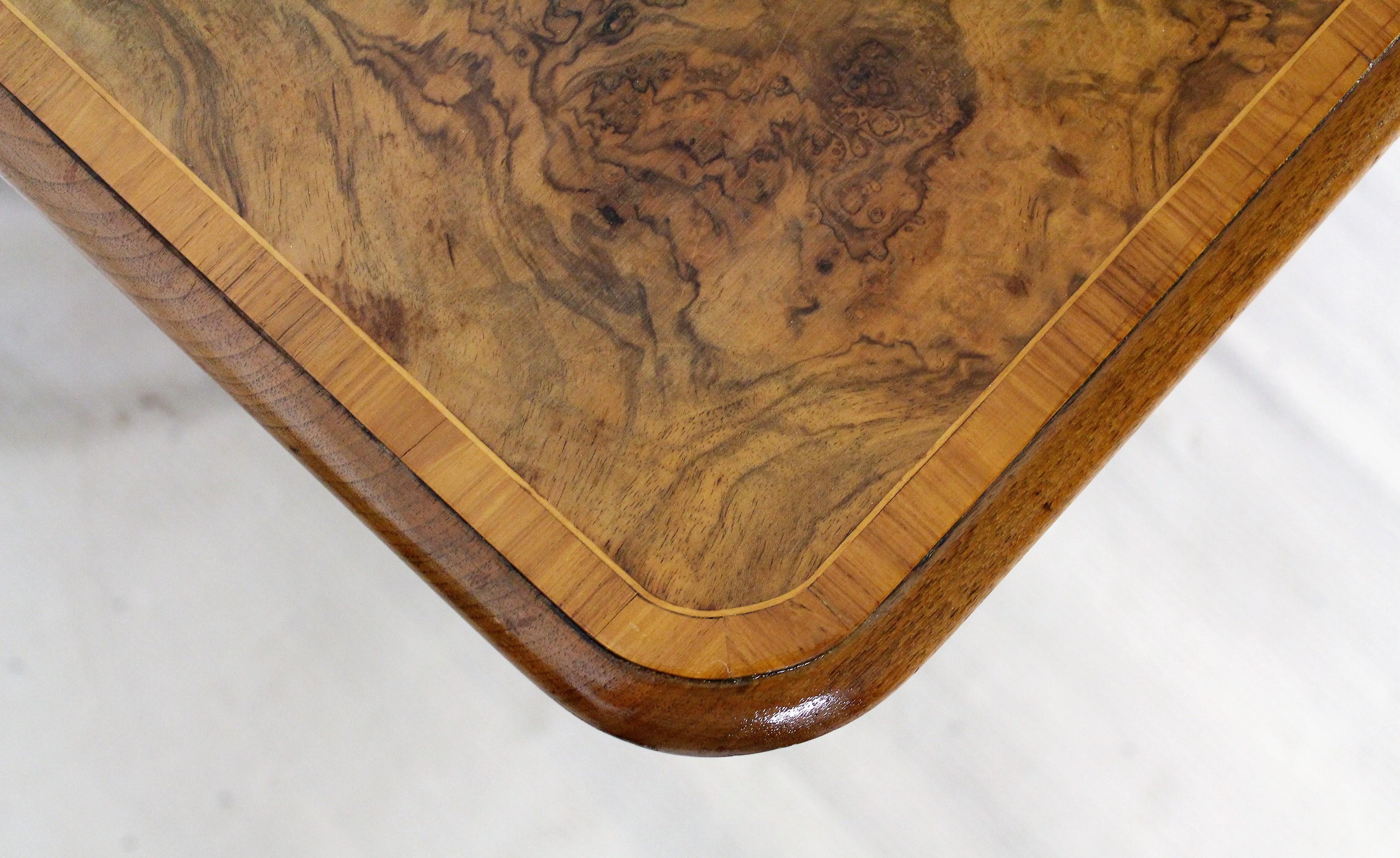English 19th Century Victorian Burr Walnut Sutherland Table 3