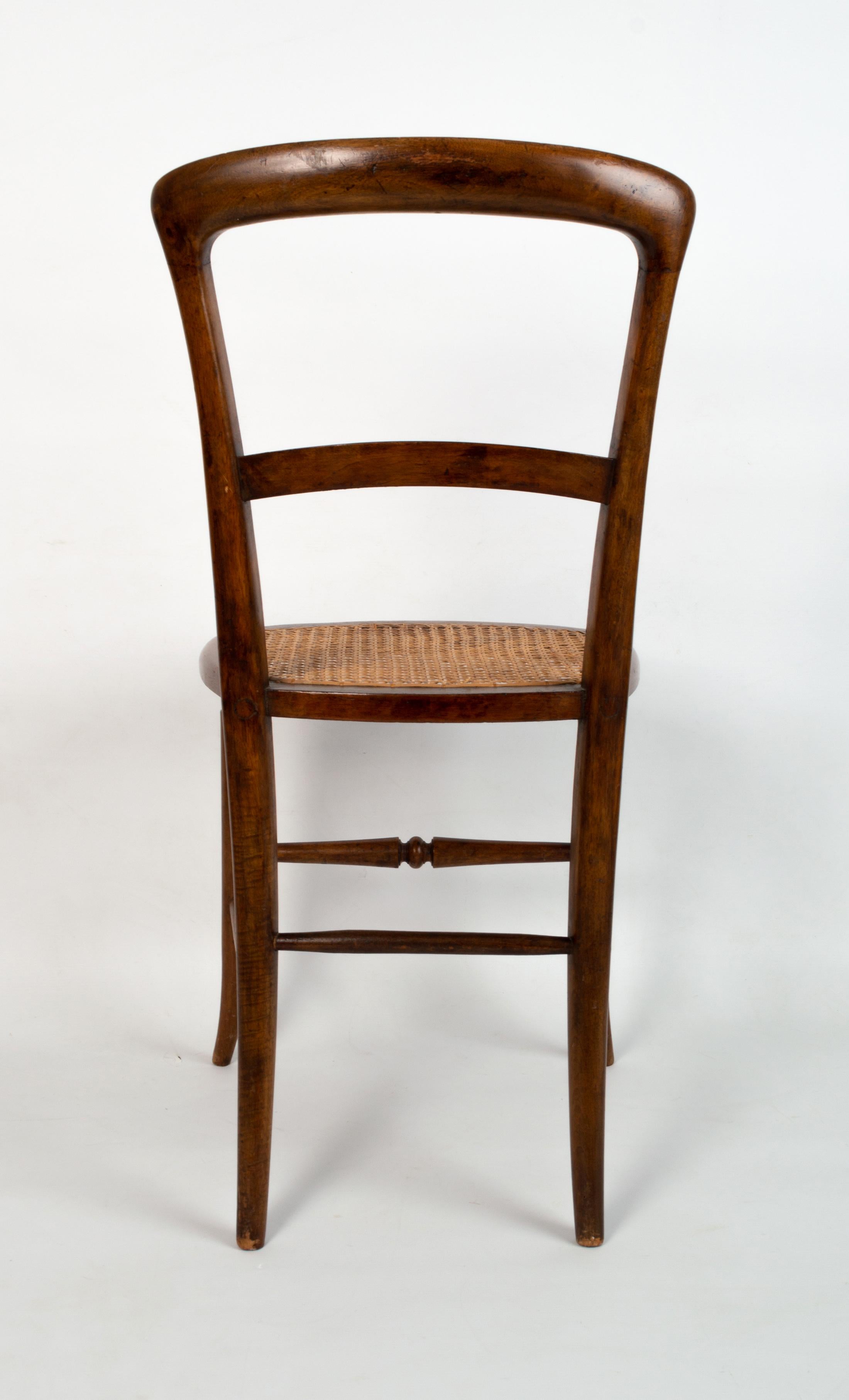 English 19th Century Victorian Caned Walnut Salon Chair C.1860 5