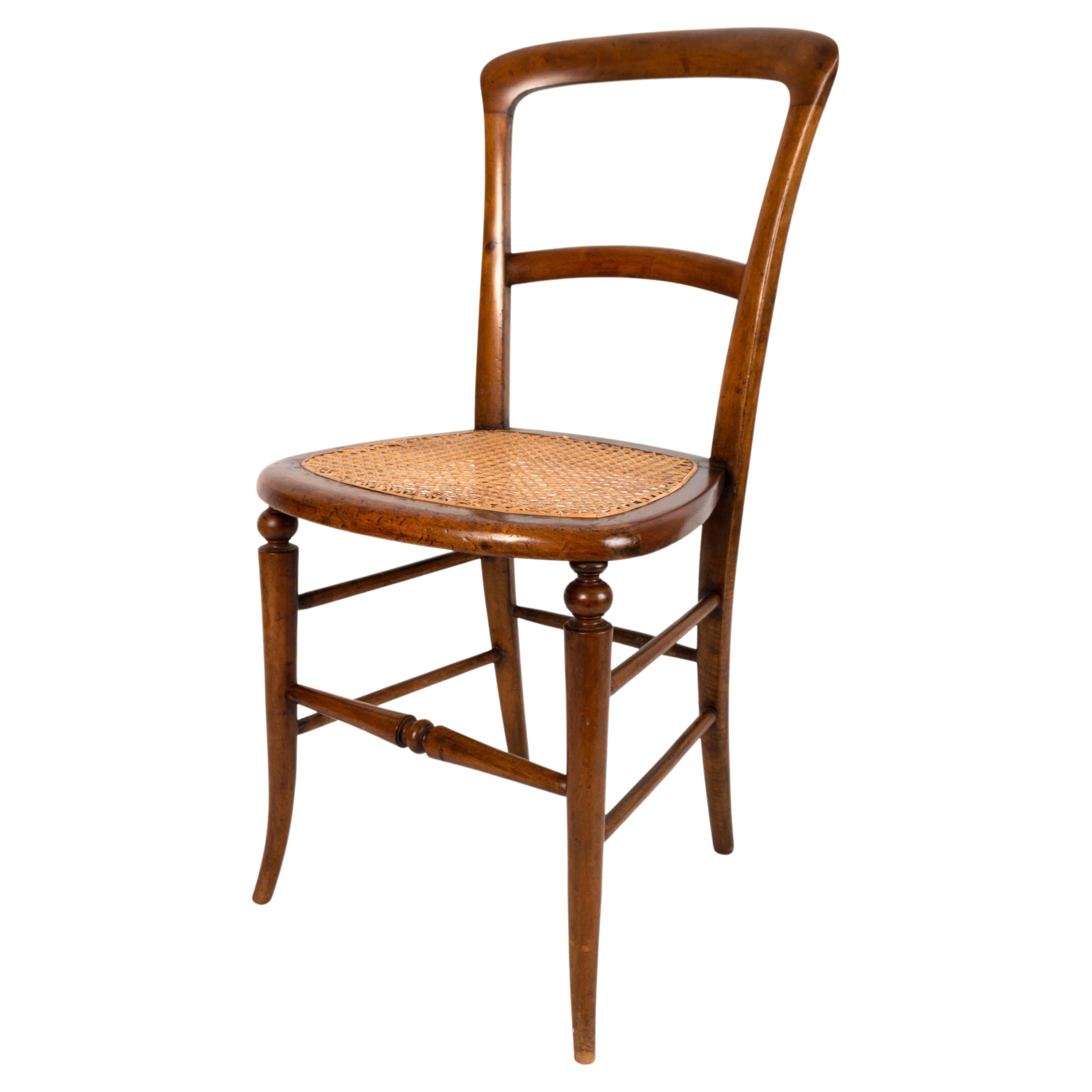 English 19th Century Victorian Caned Walnut Salon Chair C.1860