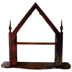 Antique English 19th Century Victorian Whimsical Gothic Influenced Shelf