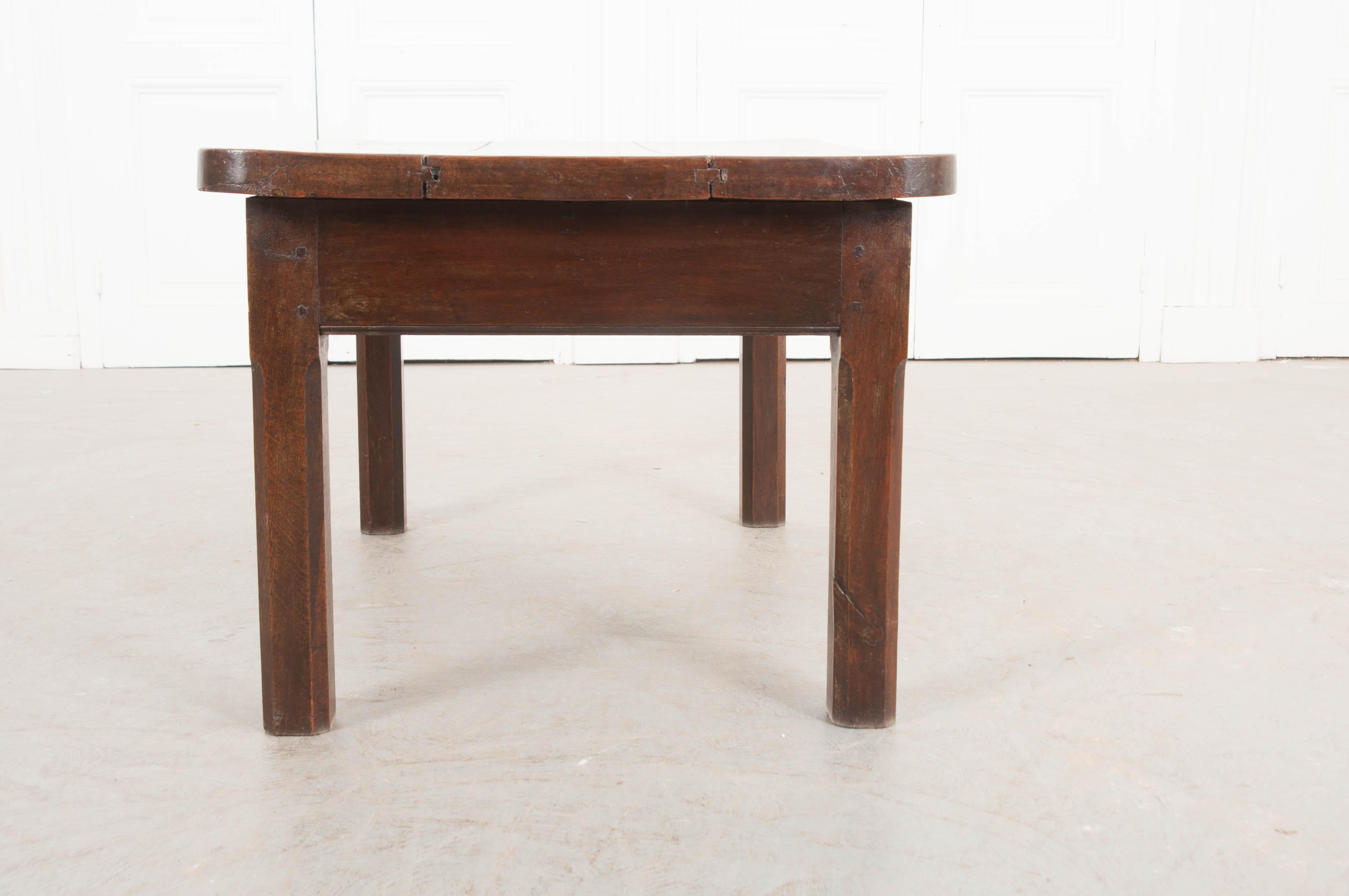 English 19th Century Walnut and Oak Low Table 4