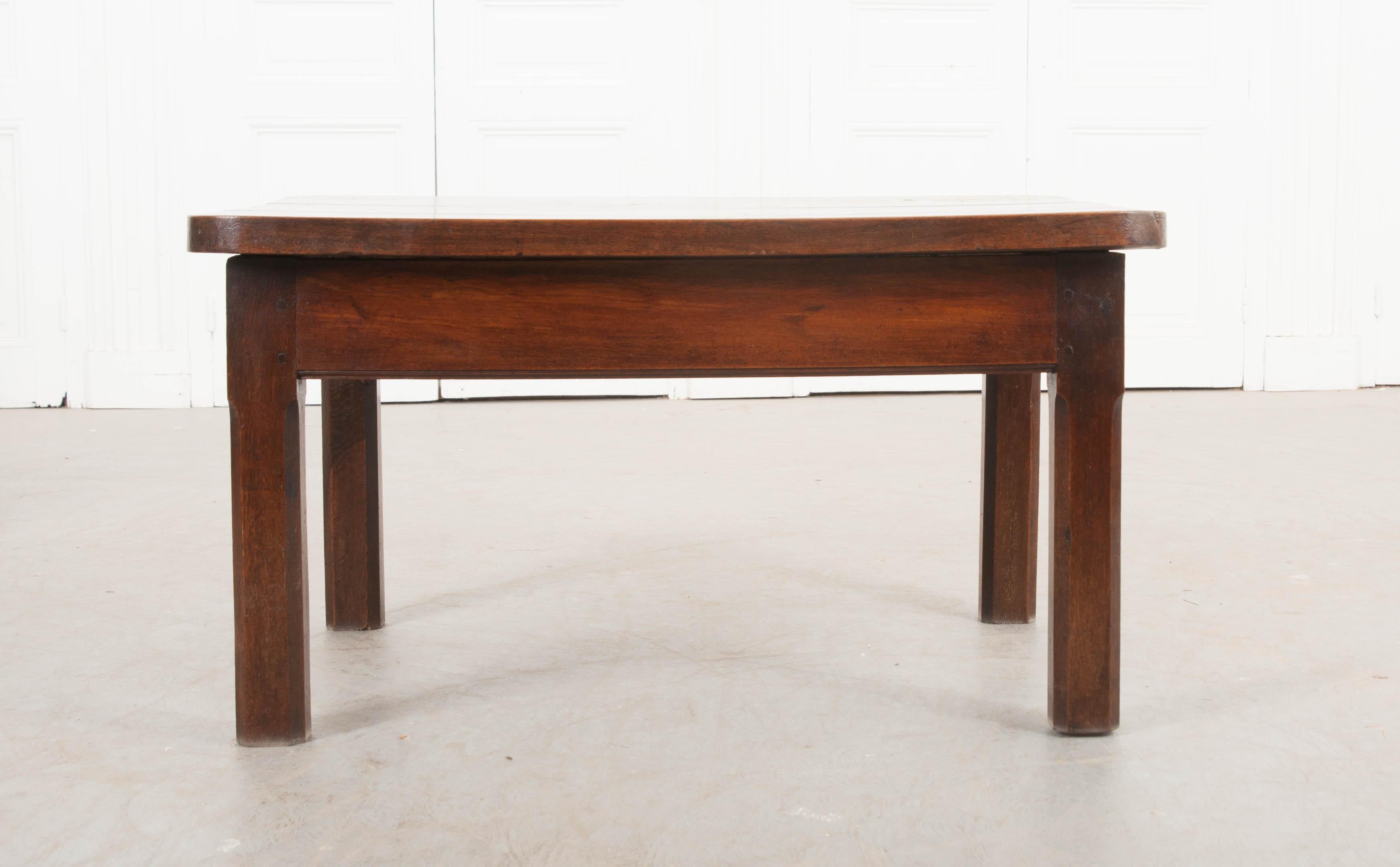 English 19th Century Walnut and Oak Low Table 5
