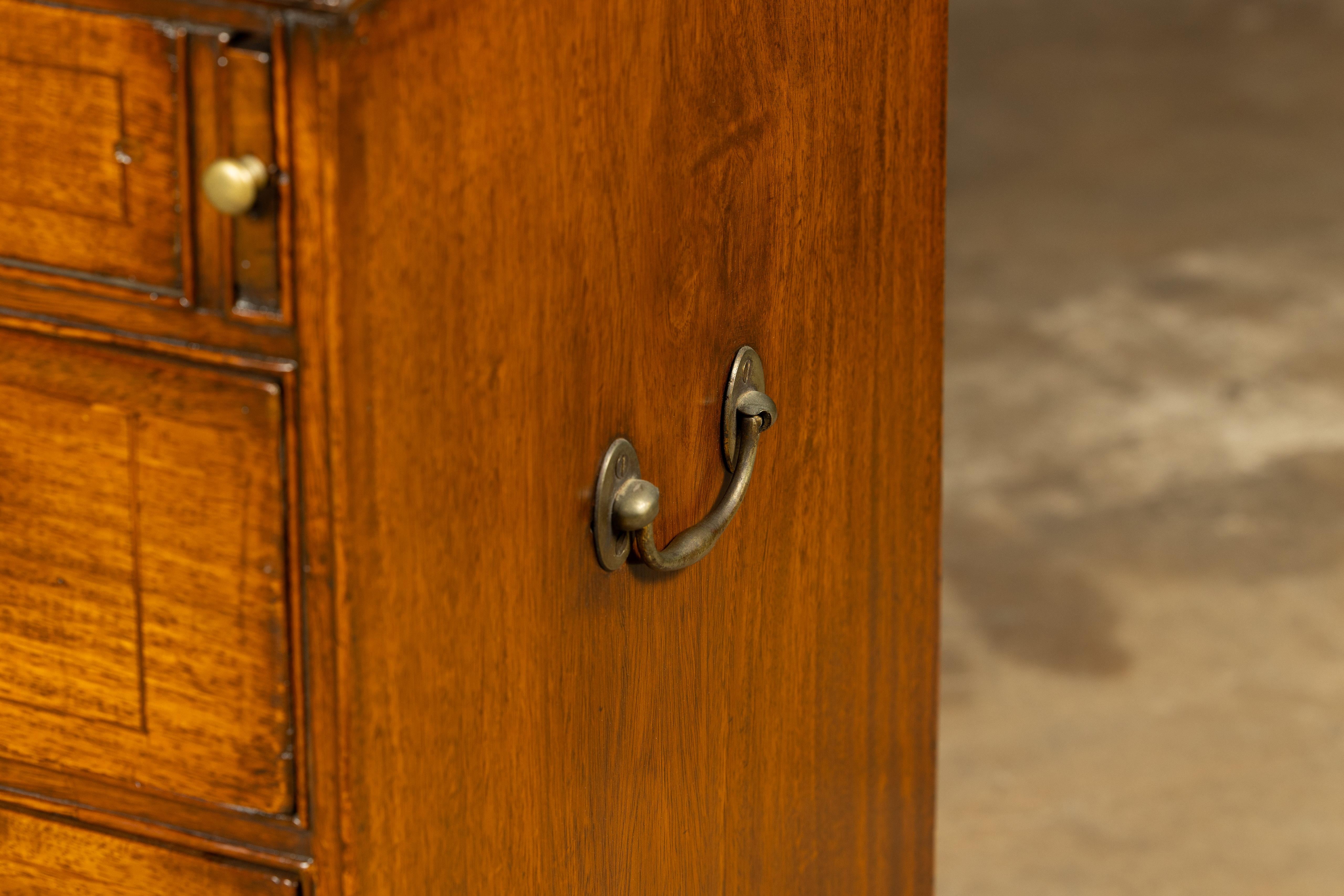 English 19th Century Walnut Campaign Butler's Desk with Three Drawers For Sale 11