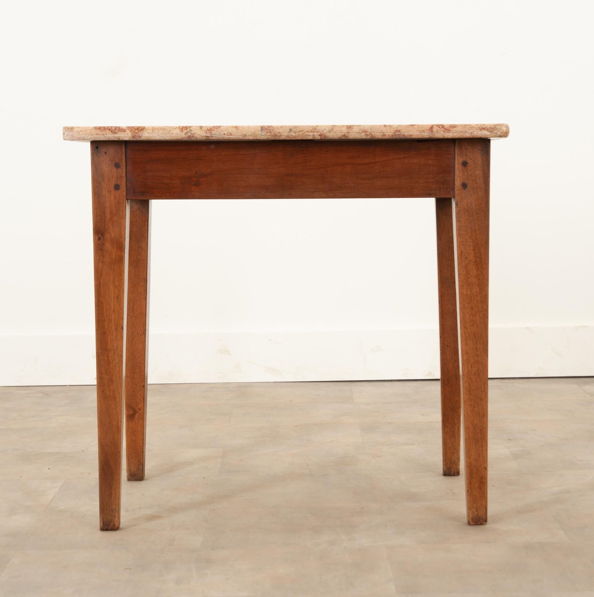 English 19th Century Walnut & Soap Stone Table For Sale 3