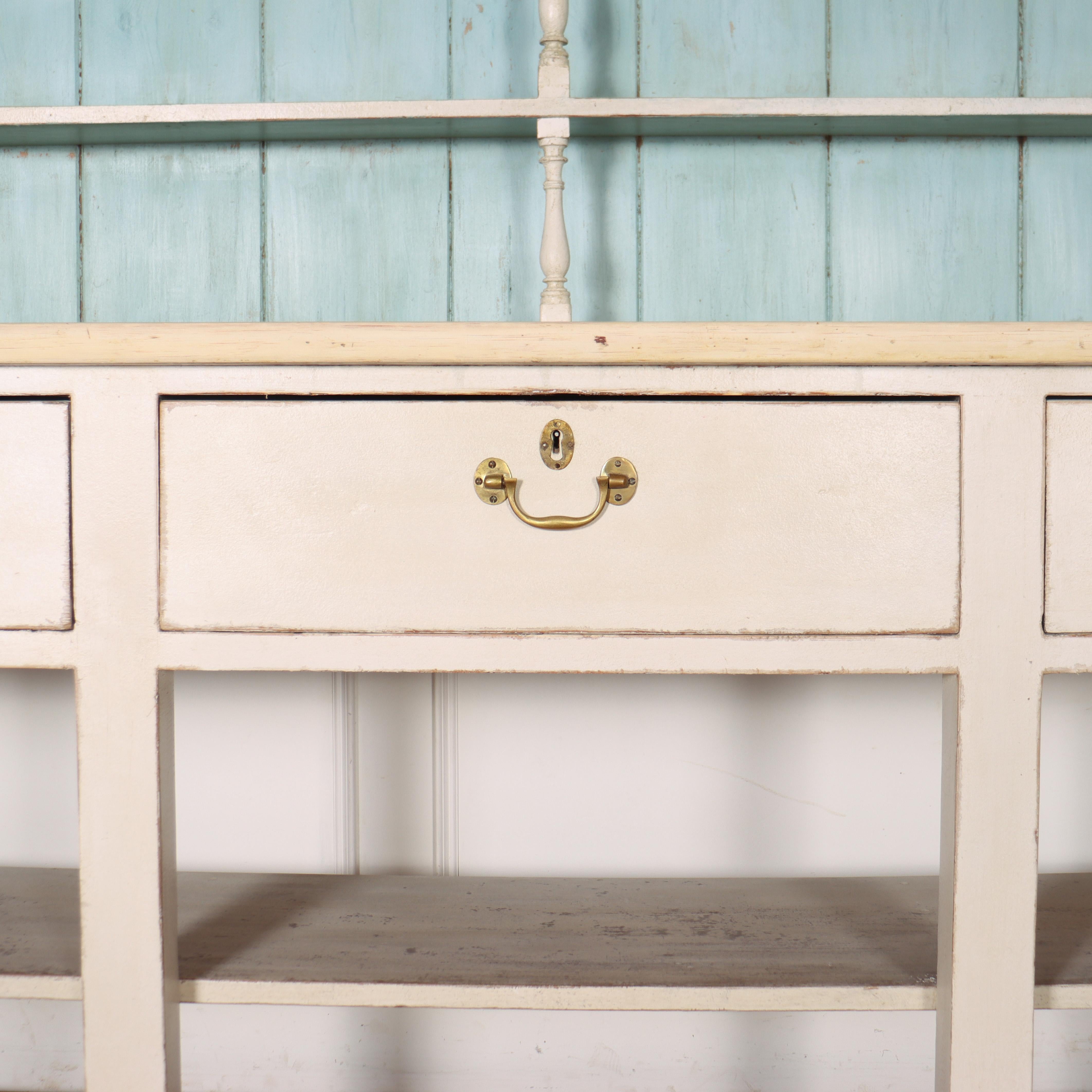Painted English 19th Century West Country Dresser For Sale